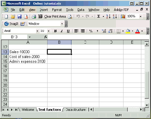 Excel text functions - search, len and value