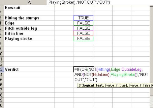 Excel lbw applied names